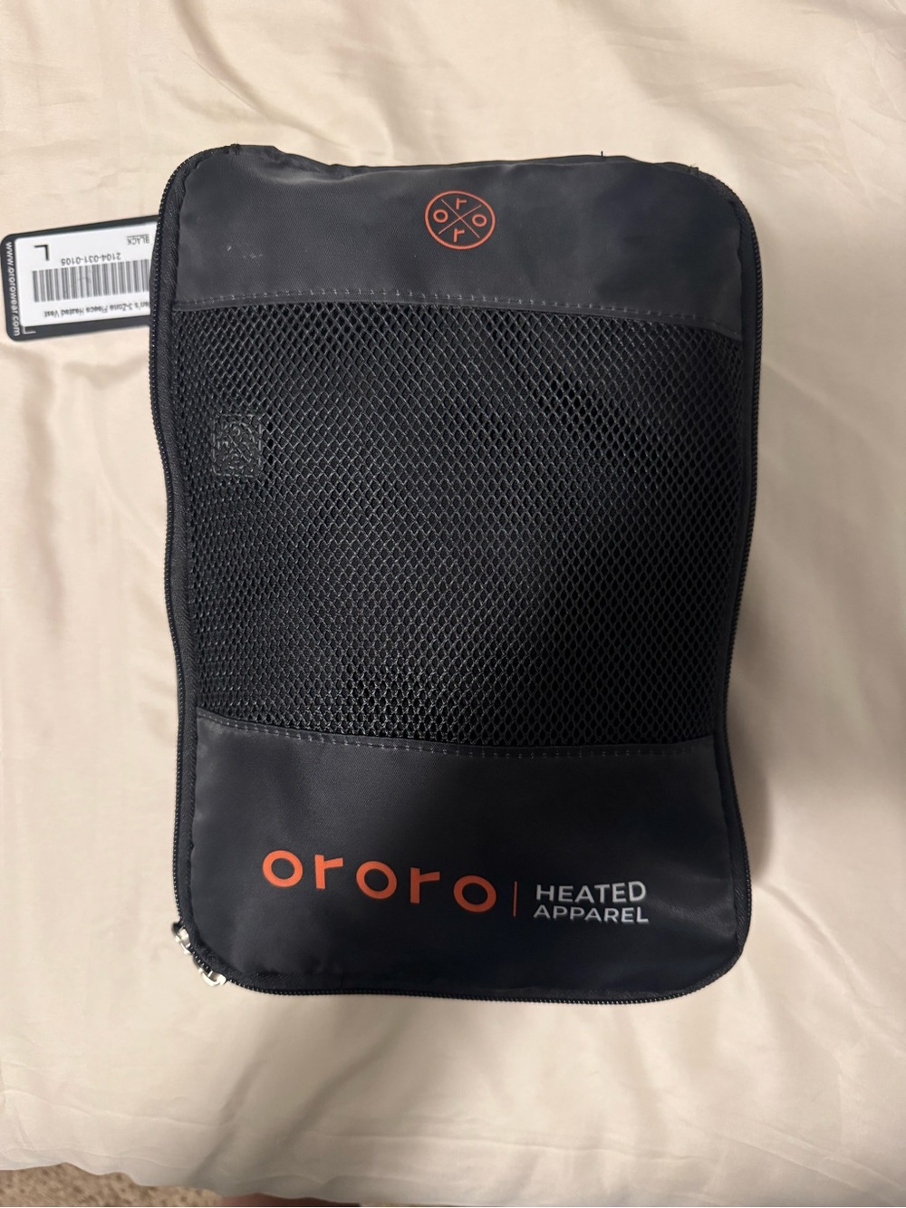 Ororo Heated Vest, Fleece, Black, L